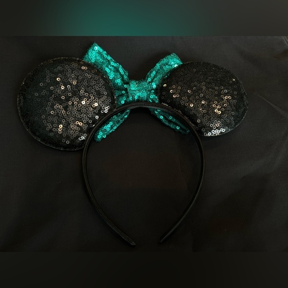 Minnie Mouse Ears Green Turquoise sequin - Picture 3 of 3